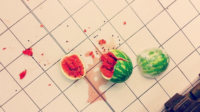rozbitý meloun